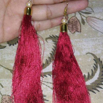 Rasta Colored Earrings Large Teardrop Silk Thread Bobo Peru Peruvian  Handmade | eBay