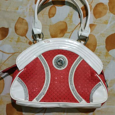 Red PU Leather Athshree Crystal Detailing Bridal Handbag at Rs 225/piece in  Kanpur