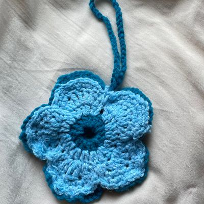 Crochet Flower Bag Charm 