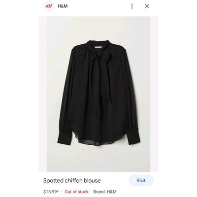 H and outlet m black tops