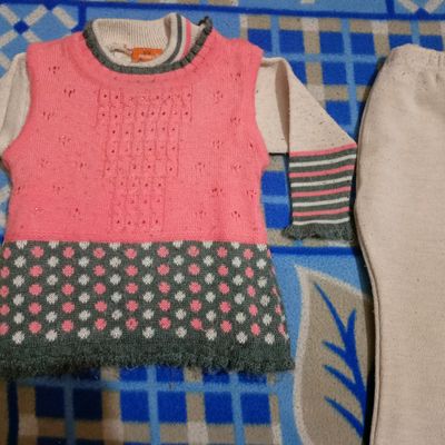 Crochet Pink & Grey Baby Girl Dress – zNooi cRaft cOrner