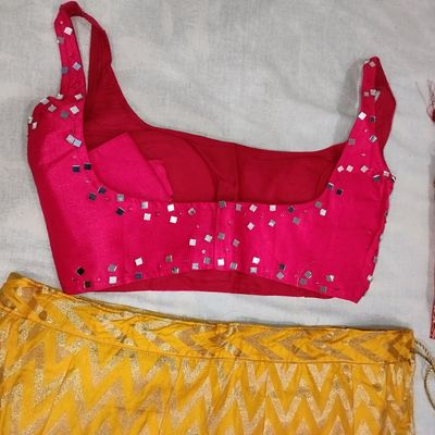 Buy Yellow & Red Amira Aari Embroidered Lehenga Set Online - RI.Ritu Kumar  India Store View