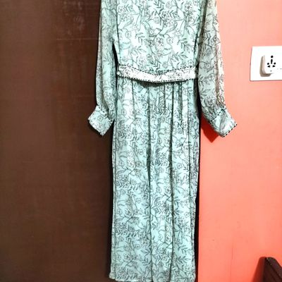 Pure Cotton Stylish Olive A-line Dress – Jaipurhues.com