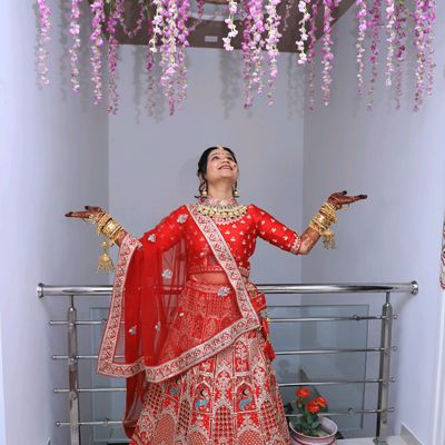 Bridal Gota Work Half Sleeves Lehenga Choli at best price in New Delhi |  ID: 19699517033