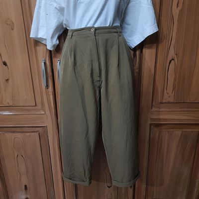 Amazon.com: Womens Summer Loose Cotton Linen Harem Capri Pants Casual  Elastic Waist Jogger Cinch Bottom Crop Trousers with Pockets Army Green :  Sports & Outdoors