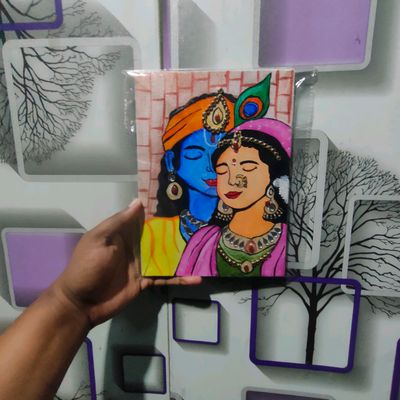 Buy Handmade Radha Krishna Painting Photo Frames For Home Decoration,  Living Room, Bedroom, Office | Size: 13x9.5 in, Black Online In India At  Discounted Prices