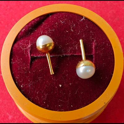 Earrings & Studs | THE PEARL SOURCE 14K Gold 8-9mm Round White