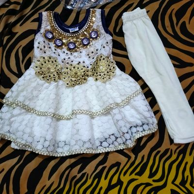 Buy Baby Girls' Juniors Printed Dress and Striped Leggings Set Online |  Centrepoint UAE