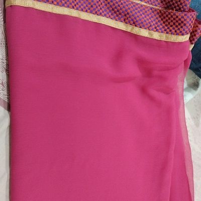 Dark Pink Latest Elegant Partywear Silk Saree – Fashionfy