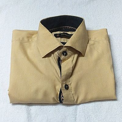 Buy online Beige Solid Formal Shirt from shirts for Men by Levizo for ₹709  at 51% off | 2024 Limeroad.com