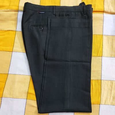 Buy COBB Men Olive Green Slim Fit Self Design Regular Trousers - Trousers  for Men 9042083 | Myntra