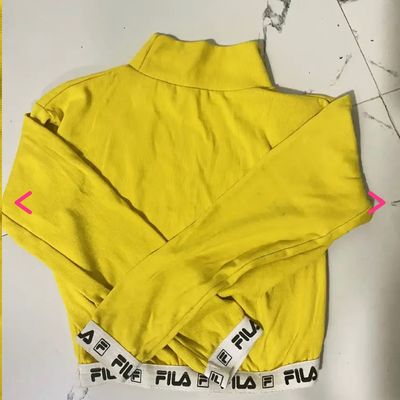 Fila yellow crop best sale top