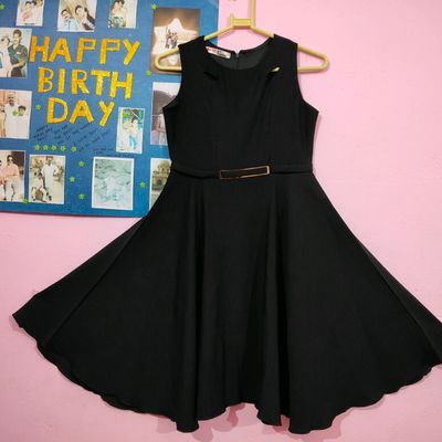 Flared Ruffle Dress- – Mayze Online