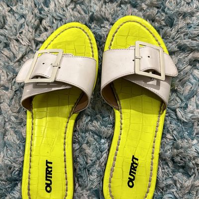 Buy Neon Yellow Heeled Sandals for Women by STEVE MADDEN Online | Ajio.com