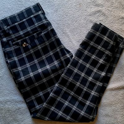 1940s Vintage Granville Herringbone Wool Bag Trousers in Navy Blue –  RevivalVintage