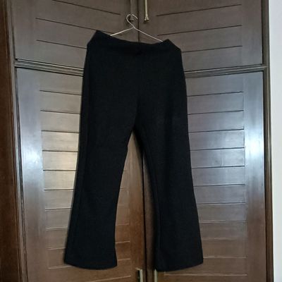 Buy Wardrobe Black Bootcut Trousers from Westside