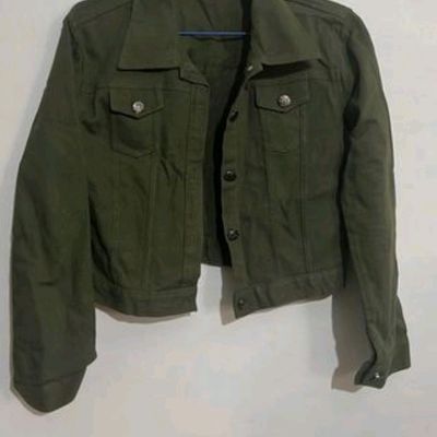Zara Green Denim Jacket | Nuuly Thrift