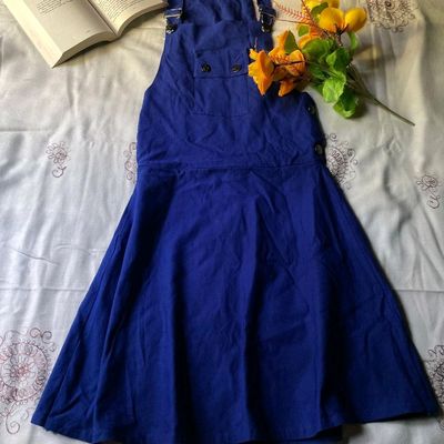 Buy FOREVER 21 Women Blue Denim Dungaree Dress - Dresses for Women 1450476  | Myntra