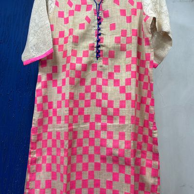 Buy THE NOOR COLLECTIONS Aesthetically Beautiful Navy Blue Neon Pink Summer  Wear Fully Stitched Foil Printed Full Flayer Long Dress Size XXL at  Amazon.in