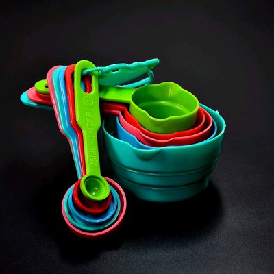 10Pcs Measuring Spoons Colorful Plastic Measuring Cups Useful