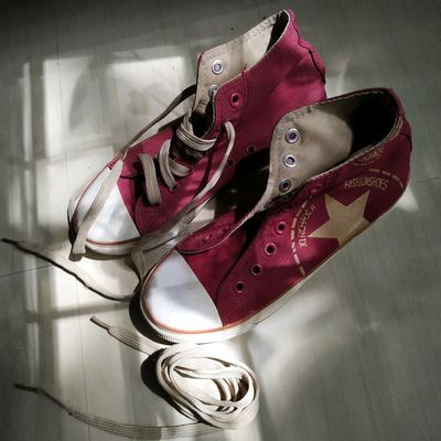 Sports Shoes All Star First Copy Canvas Maroon Angle Shoe. Freeup