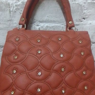 Buy perfect leather Women Brown Handbag Brown Online @ Best Price in India  | Flipkart.com