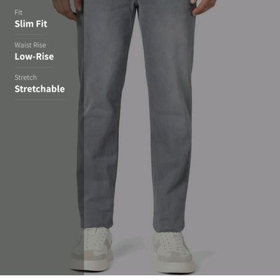 Grey 63% Polyester 35% Viscose 2% Lycra Blackberrys Formal Slim Fit Trousers  at Rs 2195/piece in Aurangabad