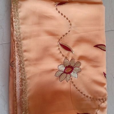 Unique Style Organza embroidery Saree with hand stone work -Style Array