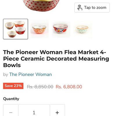 The Pioneer Woman Flea Market Ceramic Decorated Measuring Cup, 4-cup