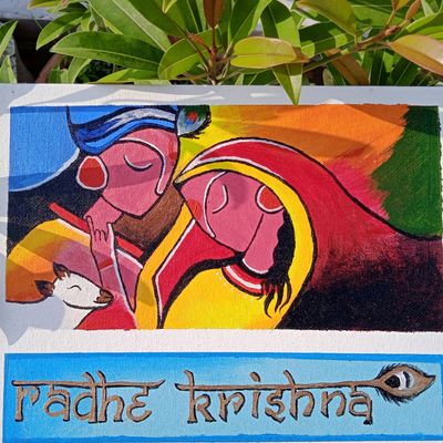 Radha Krishna oil pastel painting || step by step drawing tutorial.sanjoy  art work. - YouTube