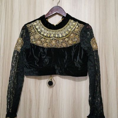 Buy Black Velvet Lehenga Choli Online for Women in USA