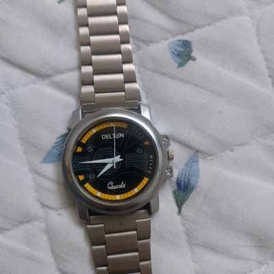 Mens Two Tone Delton Quartz Watch Price With Black Ceramic Dial, Stainless  Steel Back, Silver Hands Chronograph Model 2711 From Kmhg02, $83.38 |  DHgate.Com