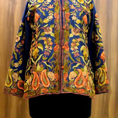 Ayse Exquisite Hand Embroidered Kashmiri Ladies Wool Jacket