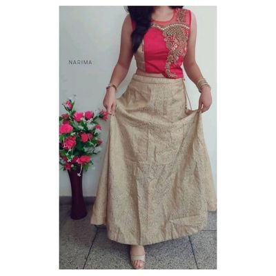 Amazon.com: Fashion_Dream Heavy Bridal Lehenga with Long Top Ready To Wear Designer  Lehenga Choli Sabyasachi Lehenga (Stitch) : Clothing, Shoes & Jewelry