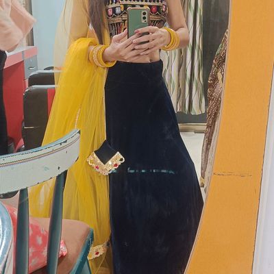 Pakistani Designer Black Velvet Lehenga Choli With Diamond and Stone Worked  Dupatta , Bridesmaid Wear Most Beautiful Lehenga Choli - Etsy