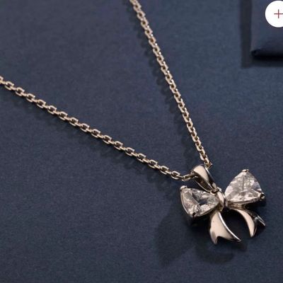 Heart Shape Bow Tie Silver Pearl Necklace Earring Set | Mimi La Mode