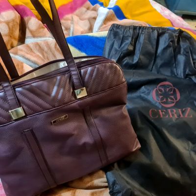 Buy Kazo Black Solid Handbag (Free Size) online