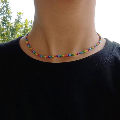 Multi Coloured Beaded Necklace By Joy by Corrine Smith |  notonthehighstreet.com