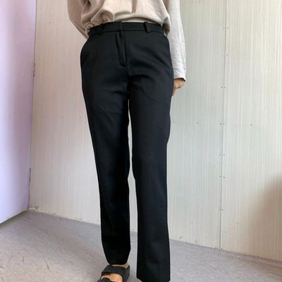 Buy Men's Rigor Black Formal Trousers Online | SNITCH