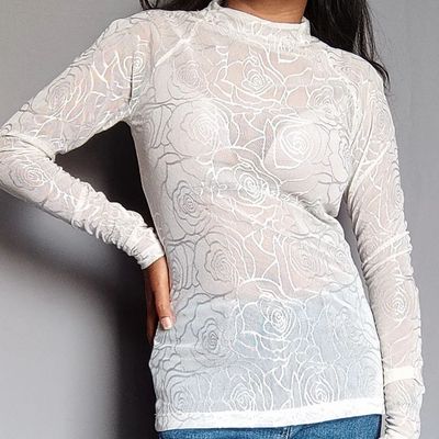 Mock Neck Long Sleeves Top