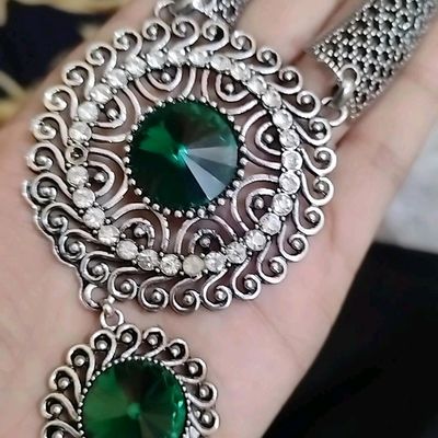 Buy Aatmana Flower Motif Oxidized Necklace Set Online At Best Price @ Tata  CLiQ
