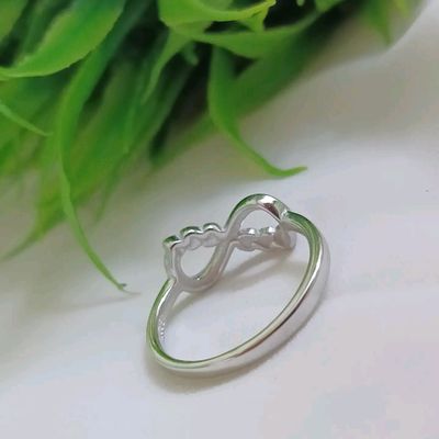Diamond Infinity Promise Ring in Sterling Silver - MYKA