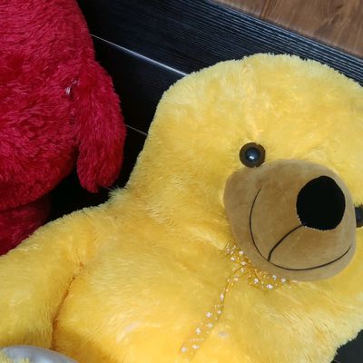 Toys & Games, Yello Colour 4.5 Feet Fluffy Teddy bear