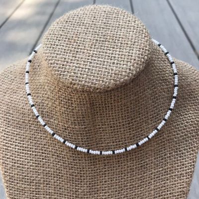 Buy White Choker Necklace White Beaded Choker Dainty Necklace Glass Choker  Online in India - Etsy