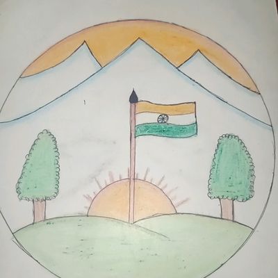 How to Draw an Indian Flag Easy | Flag drawing, Indian flag, Independence  day drawing