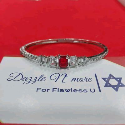 Classic Single Line Diamond Kada Bracelet - Jaipur Jewels