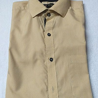 EXD644 Exclusive Dhoties Men's Pure Cotton Full Sleeve Cream Colour Sh