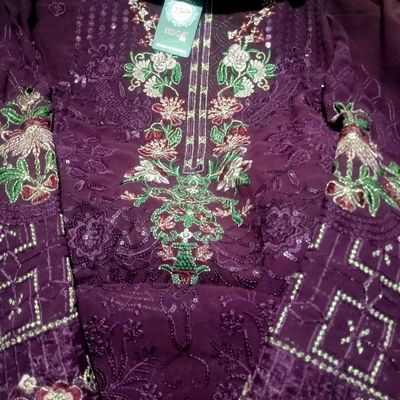 Fancy Cotton Unstitched Pakistani Dress Material