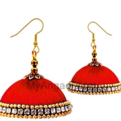 Silk Thread Jhumka at Rs 200/pair | Silk Thread Earrings in Bilaspur | ID:  18722478288