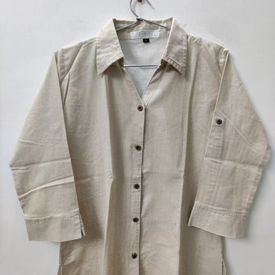 Wood Look Buttons - off white